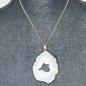 Handmade 14k Druzy Pendant Necklace